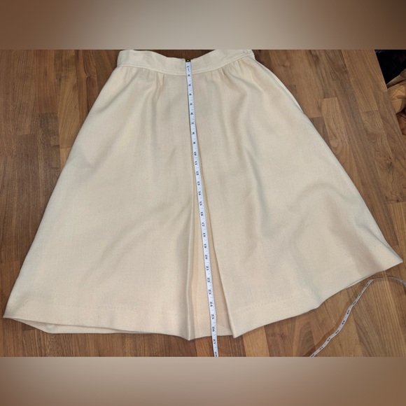 Vintage The Villager Wool A-Line Skirt | Buttery Yellow | Size 10 - Picture 5 of 9